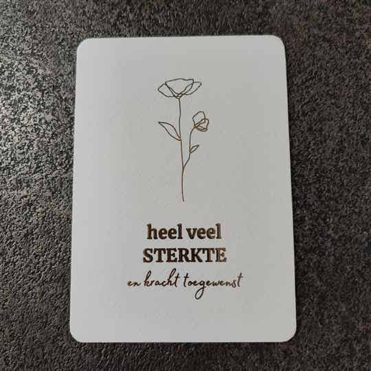 Goudfolie - heel veel sterkte en kracht toegewenst