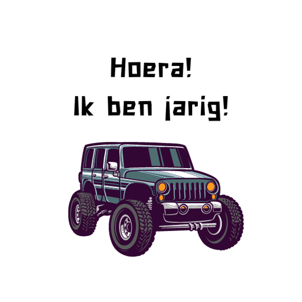 Sticker Hoera! Ik ben jarig!
