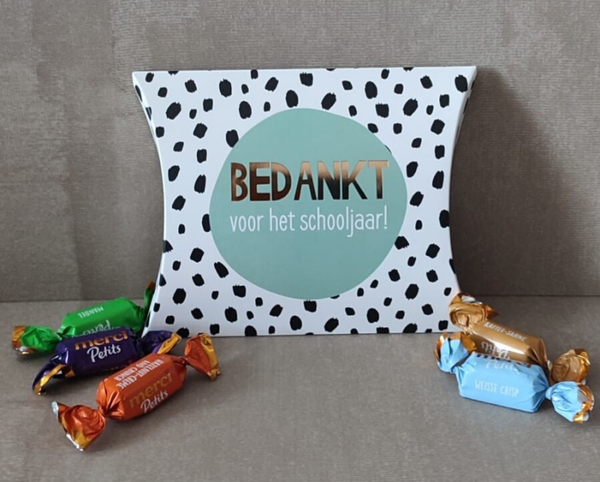 Bedankt voor het schooljaar - gondeldoosje chocolade