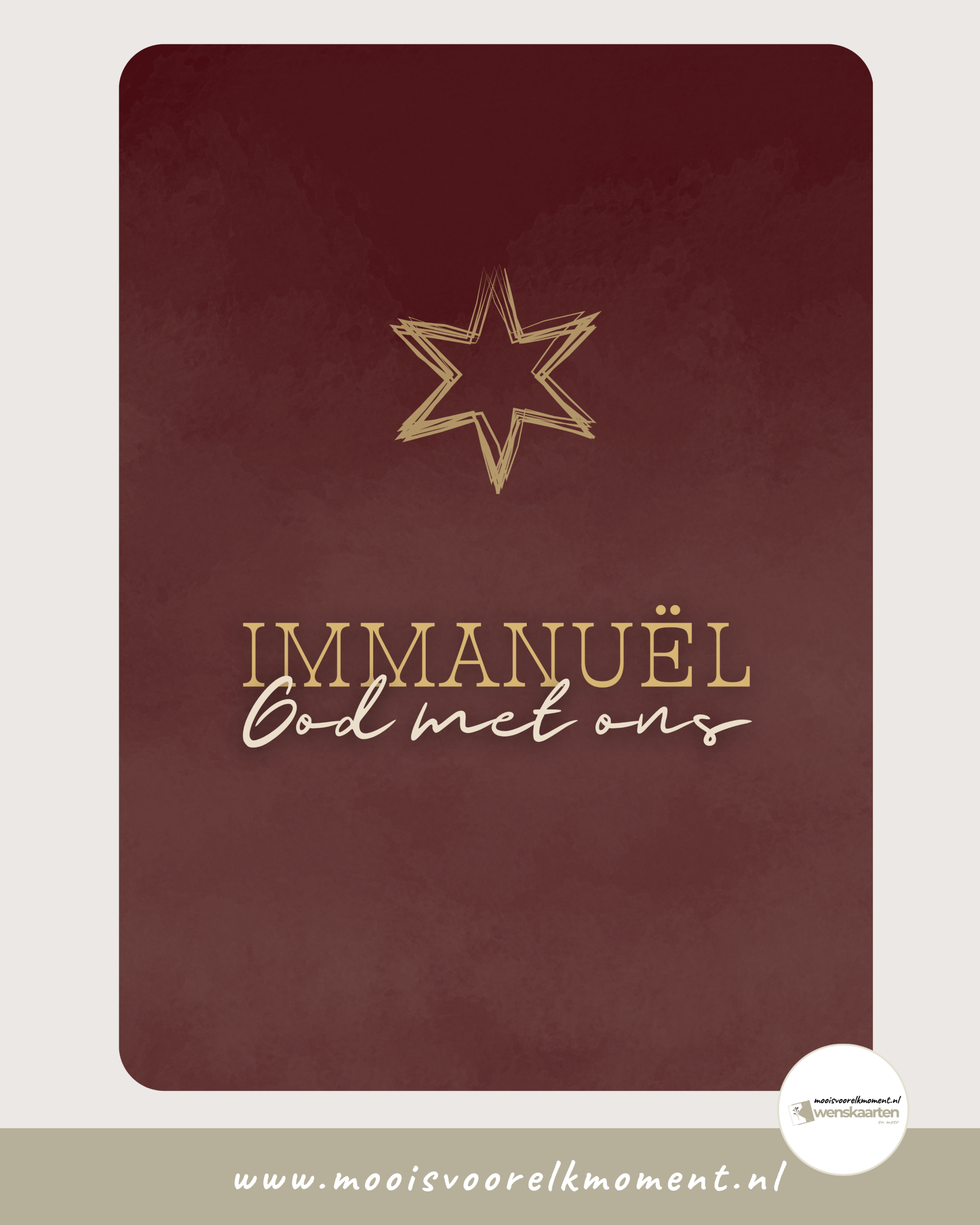 Immanuël - God met ons (bordeaux)