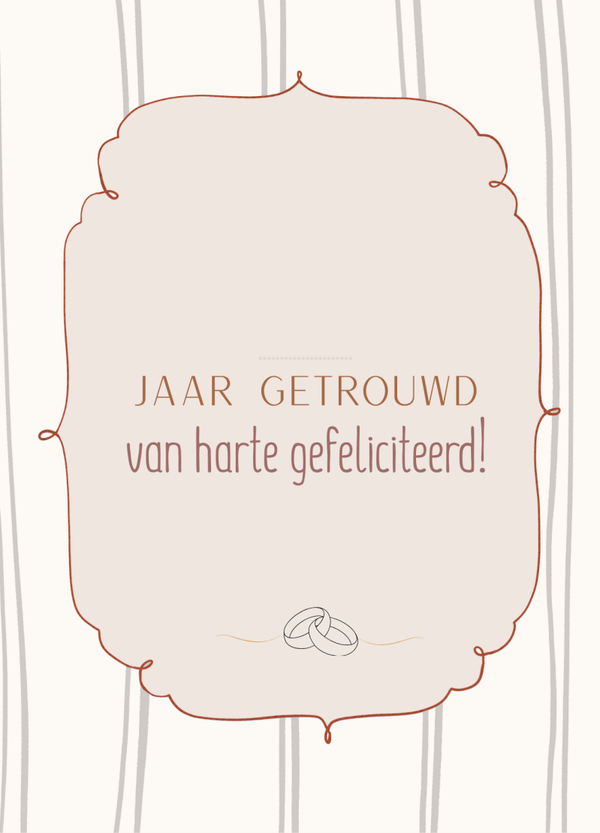 Huwelijksjubileum - ... jaar getrouwd