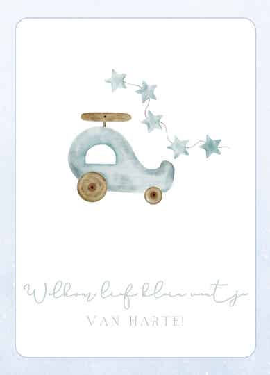 Geboorte - lief ventje - helikopter