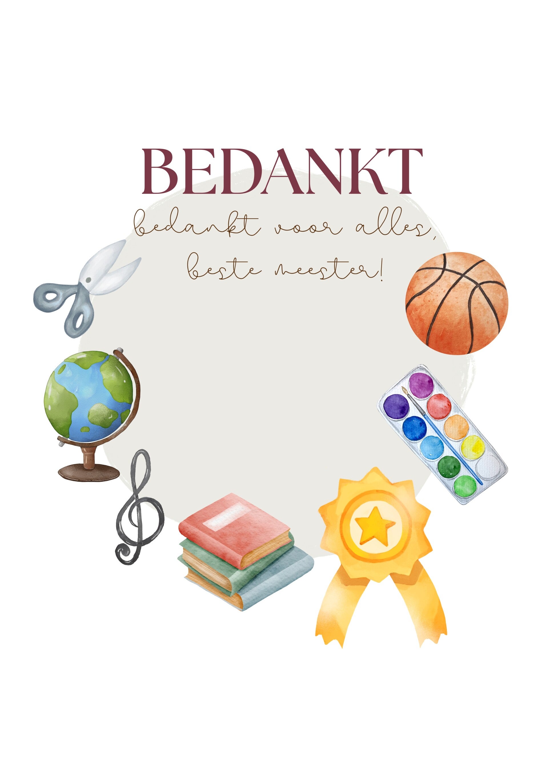 Bedankt voor alles, beste meester!