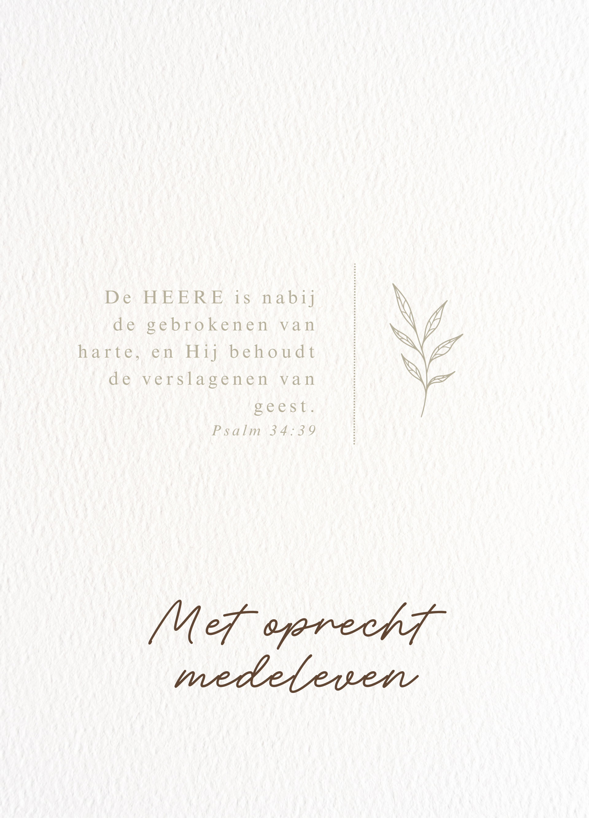 Met oprecht medeleven - Ps. 34:39