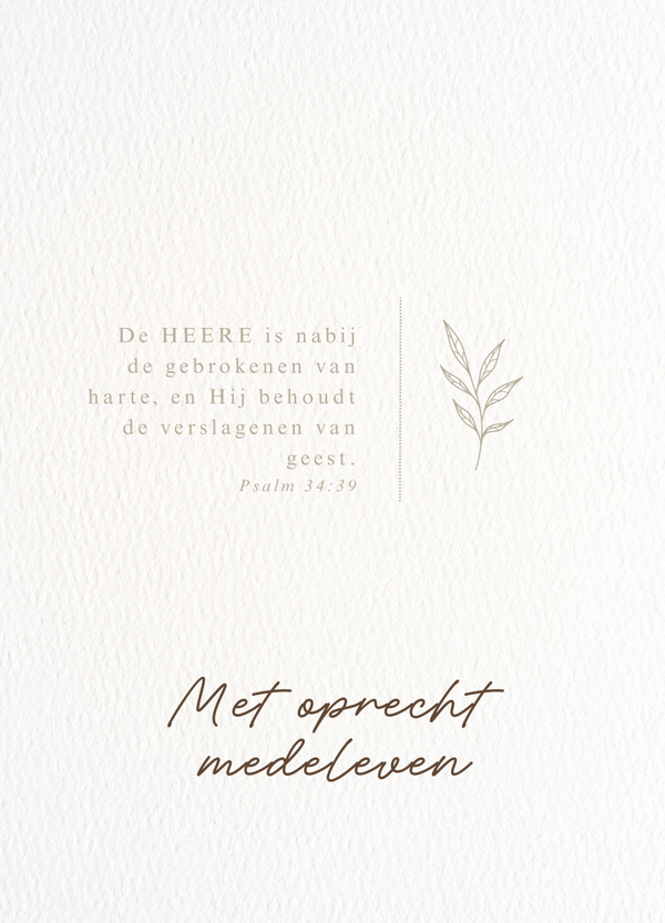 Met oprecht medeleven - Ps. 34:39