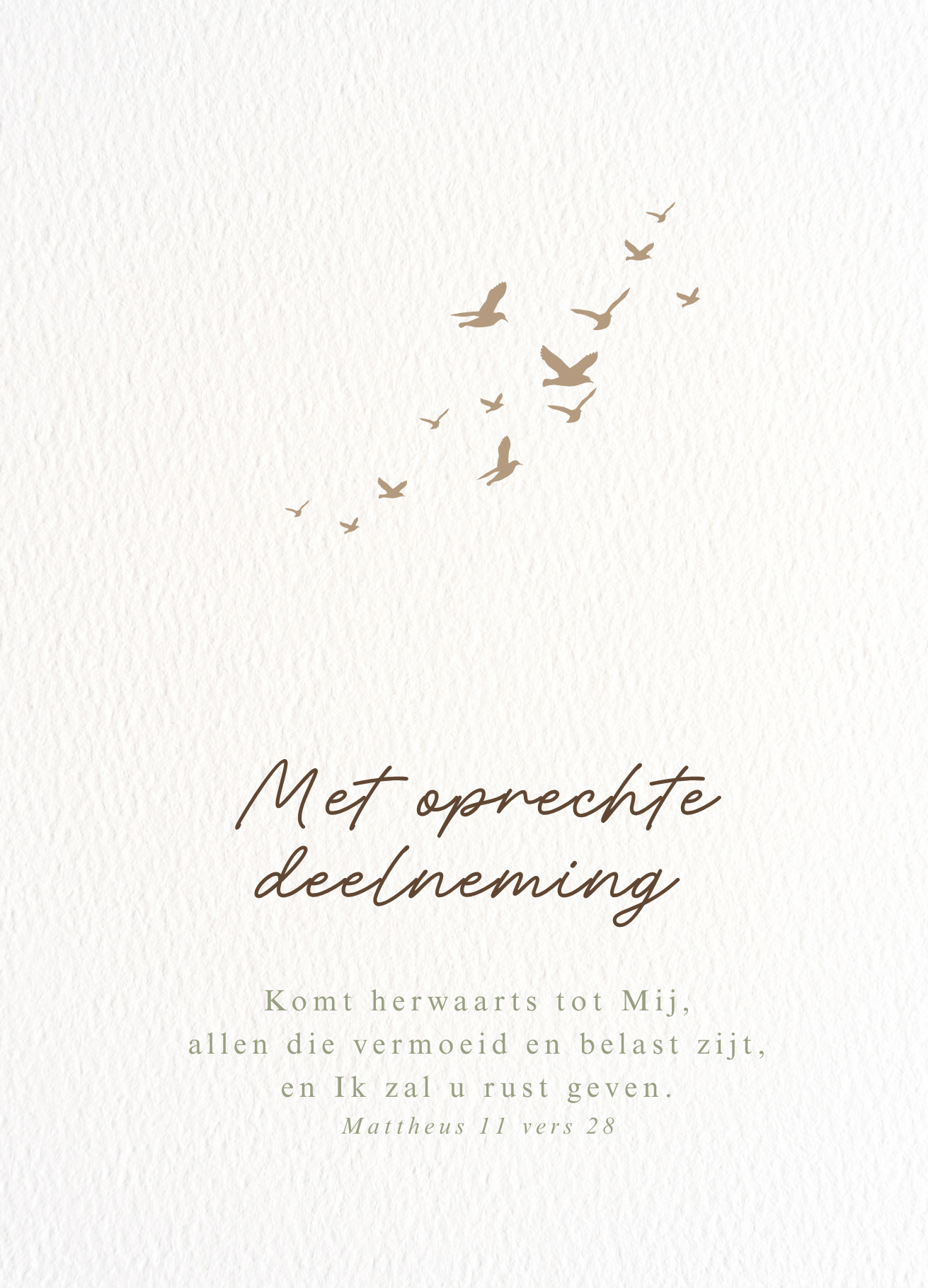 Met oprechte deelneming - Komt herwaarts
