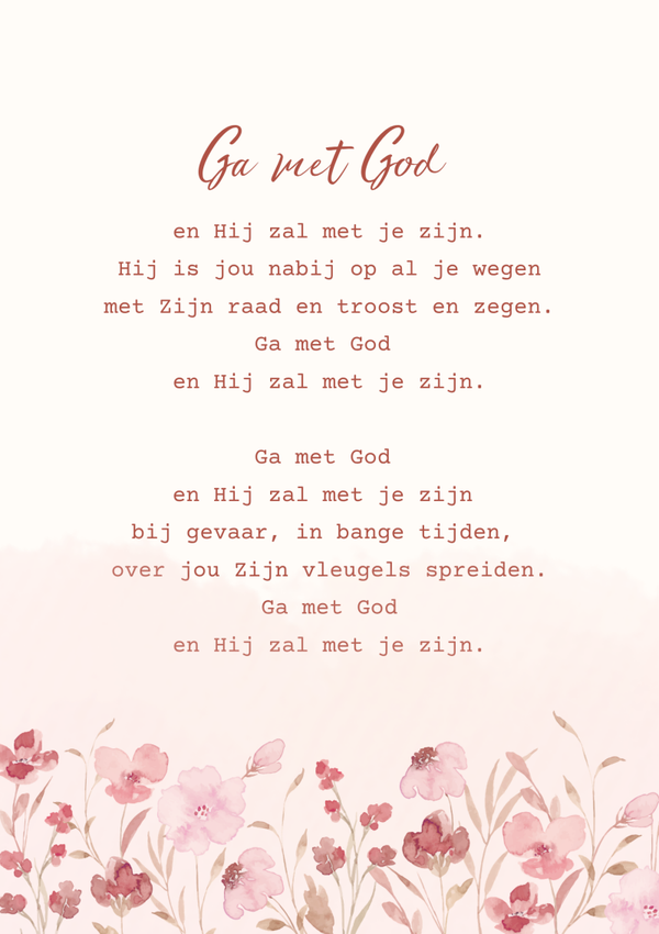 Poster - Ga met God (A4-formaat)