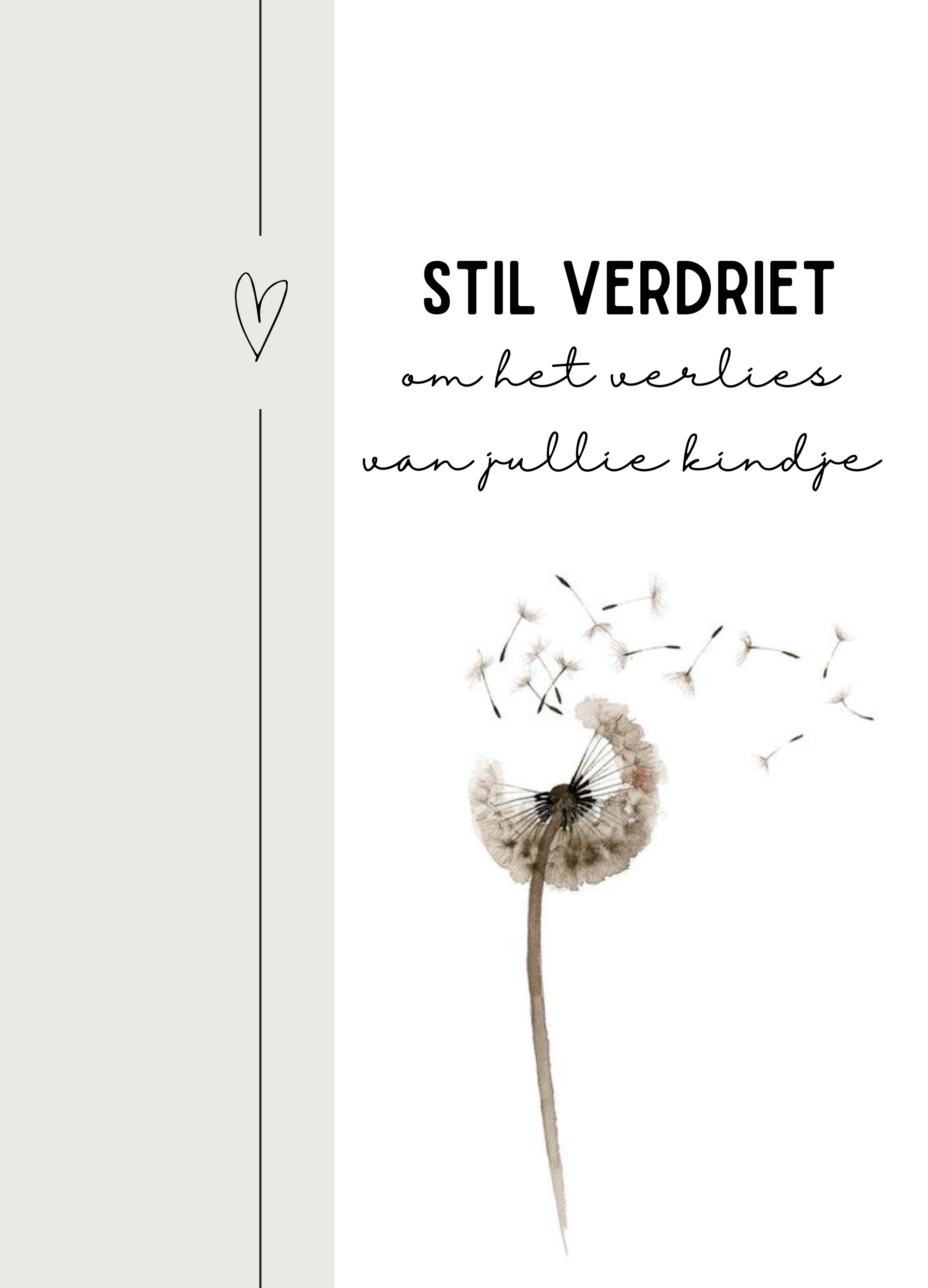 Stil verdriet om het verlies van jullie kindje