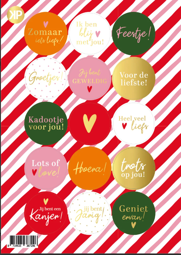 Stickervel 'liefde' | goudfolie