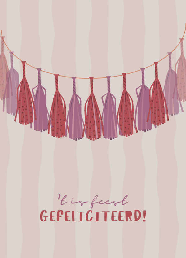Felicitatie - 't is feest - slinger
