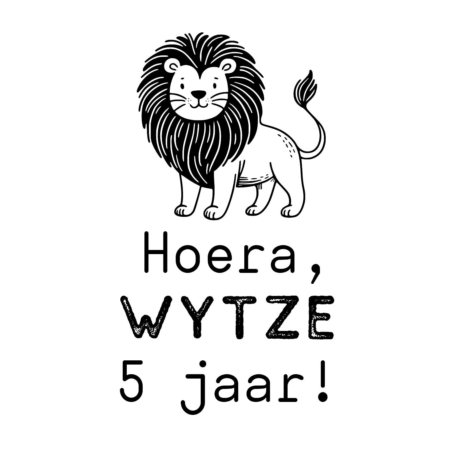 Sticker | Leeuw - Hoera!