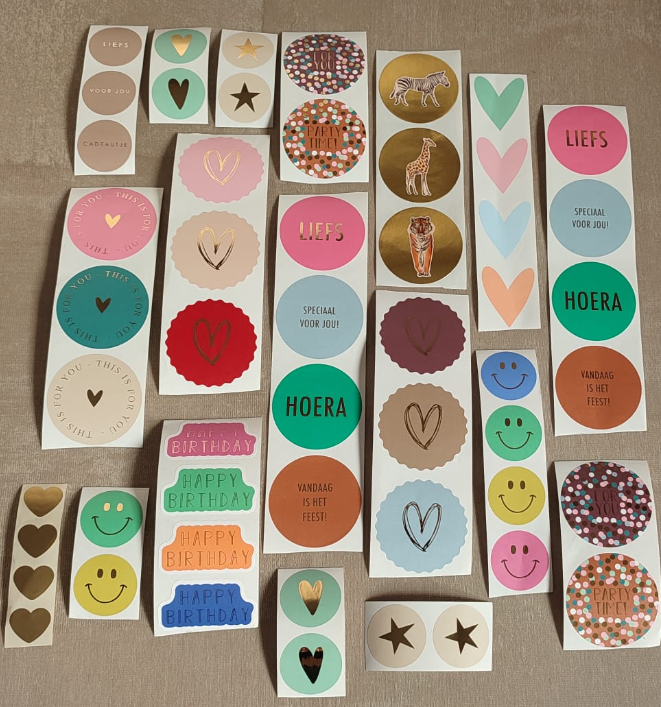 Stickermix - vrolijk (ruim 60 stickers)
