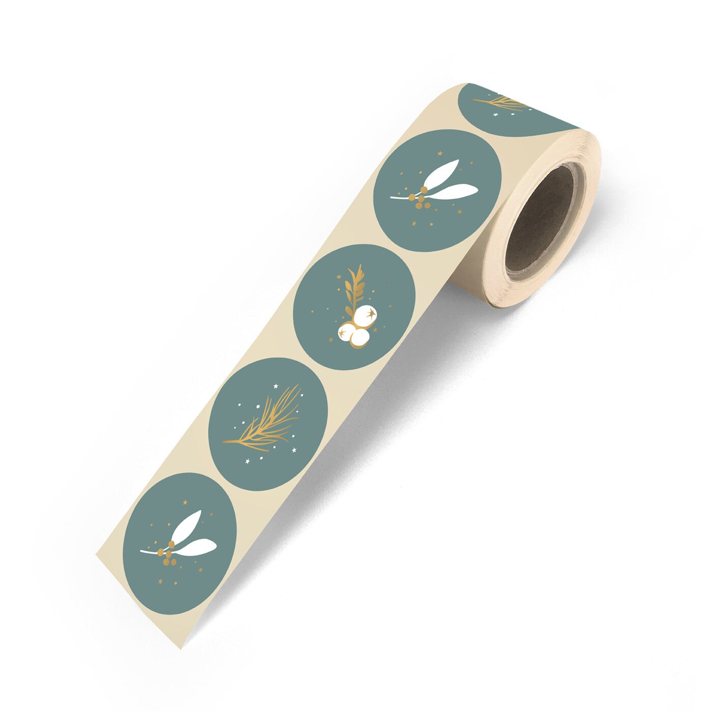 Sticker - feestelijk - groen/petrol  (5 stuks)