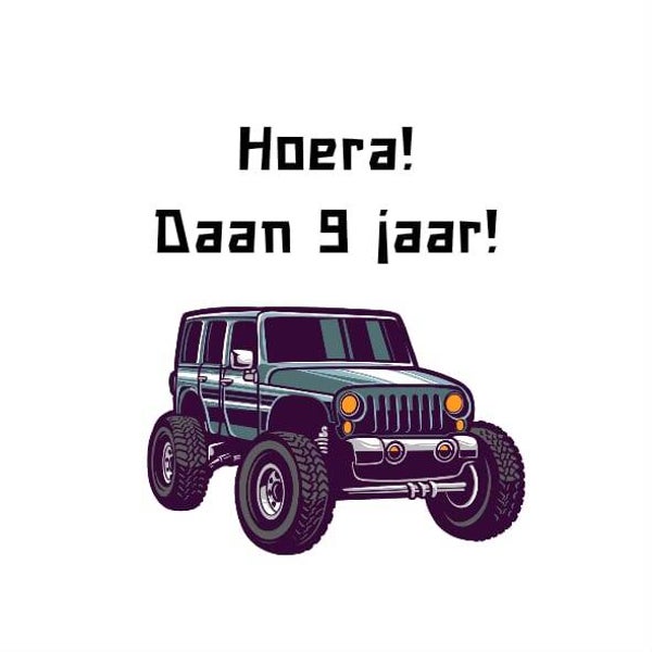 Sticker | Hoera! Stoere auto