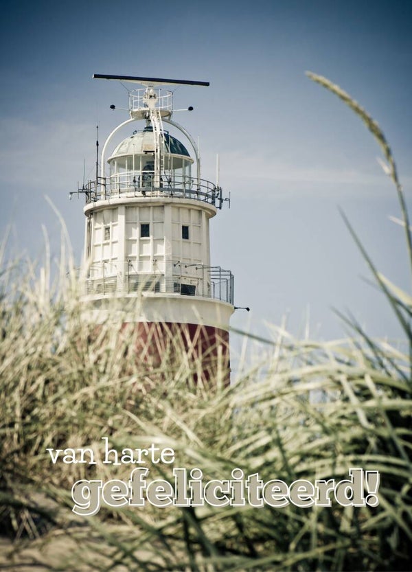 Felicitatie - van harte gefelicteerd vuurtoren