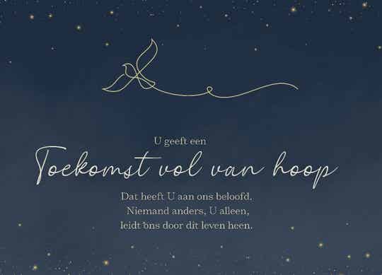 Kerst - U geeft een toekomst vol van hoop