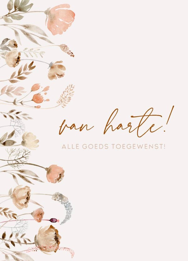 Van harte gefeliciteerd - alle goeds toegewenst