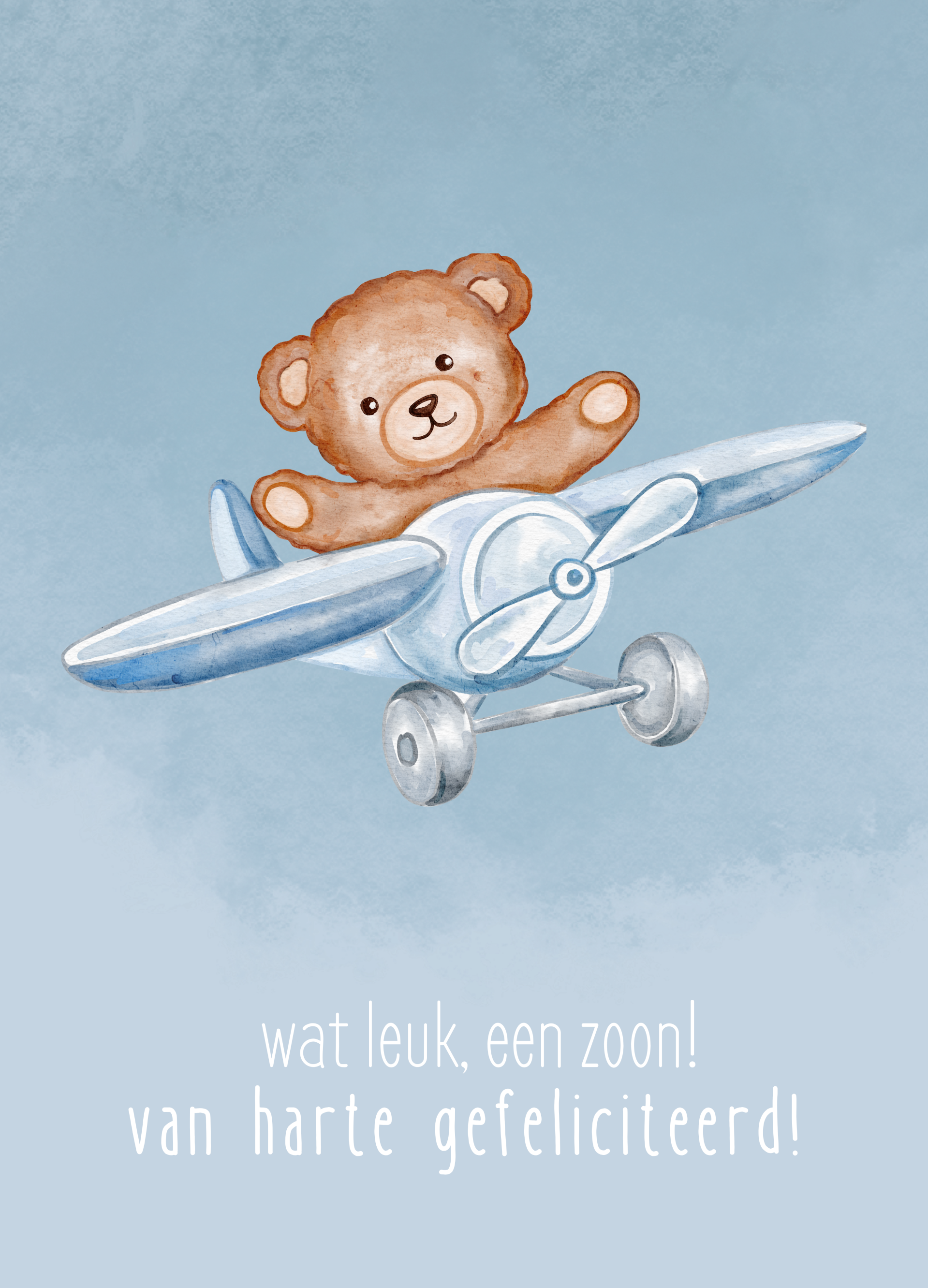 Geboorte - wat leuk een zoon - vliegtuig