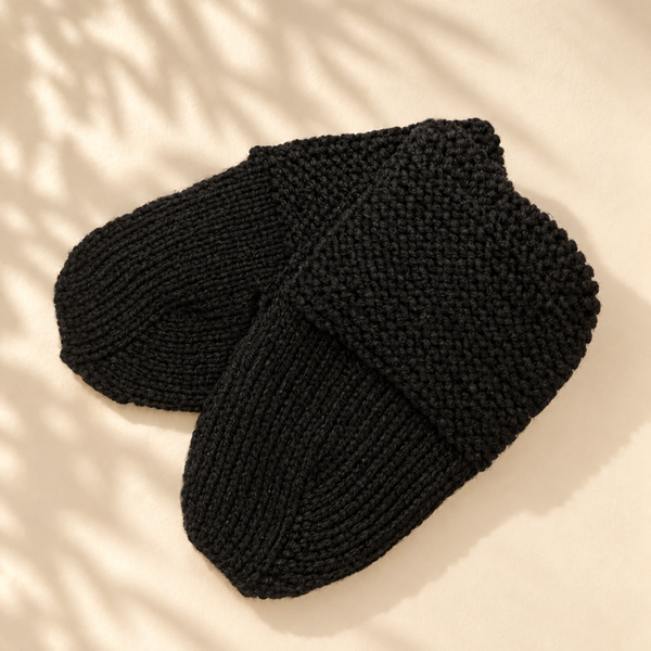 Patiks | Handgemaakte sloffen - Zwart - maat 38/39
