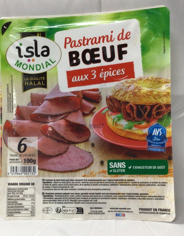 PASTRAMI DE BŒUF 6TR 100g