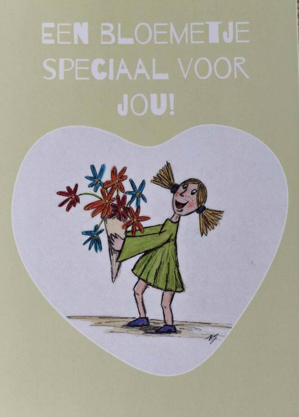 Wenskaart 'Een bloemetje speciaal voor jou'