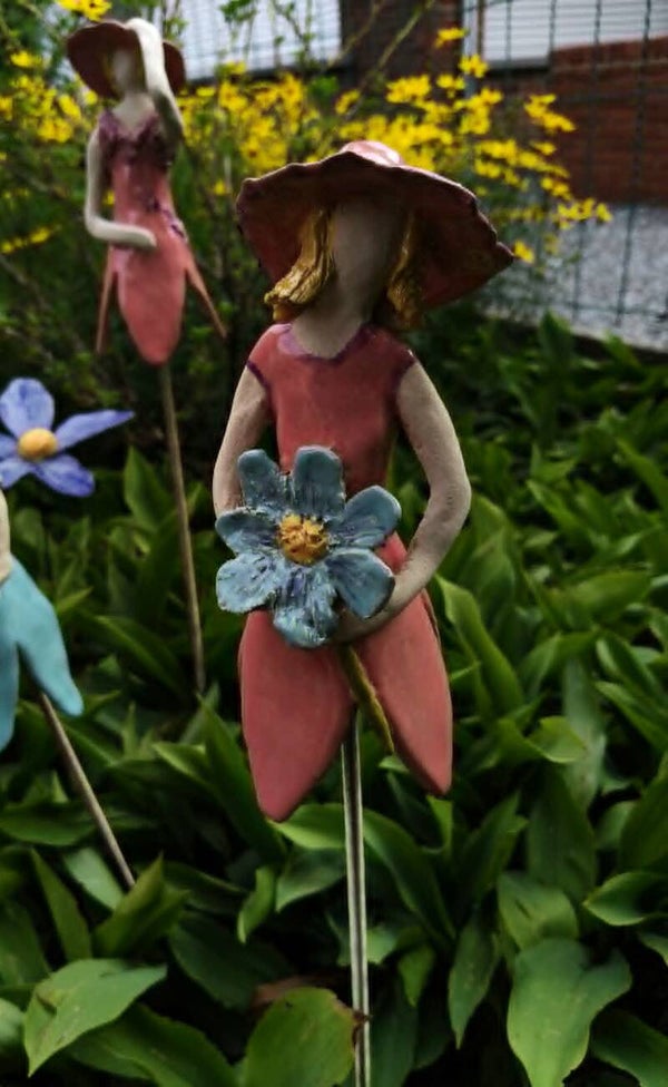 Tulpendame met bloem (roze)