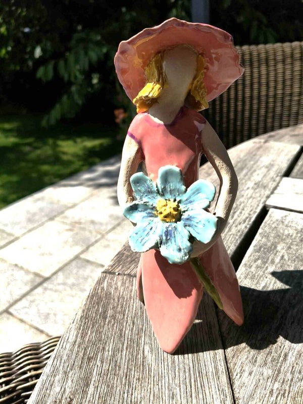 Tulpendame met bloem (roze)