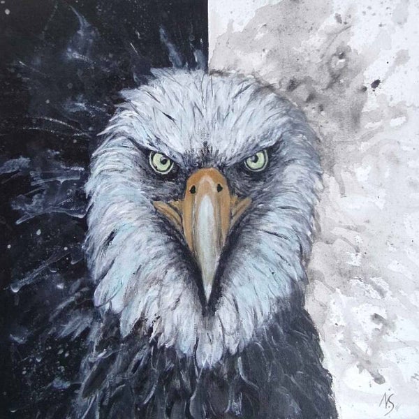 Arend, zwart-wit