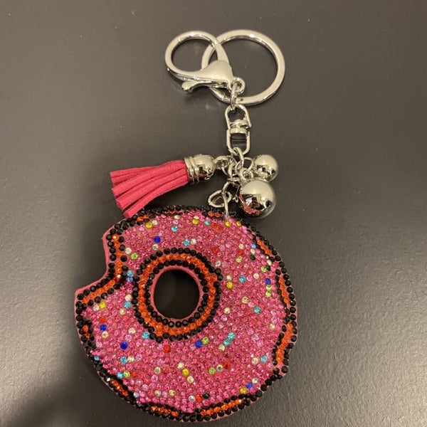 Sleutelhanger - donut roze