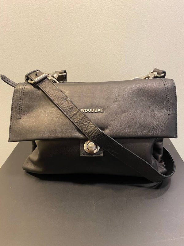 Handtas - zwart Woodbag