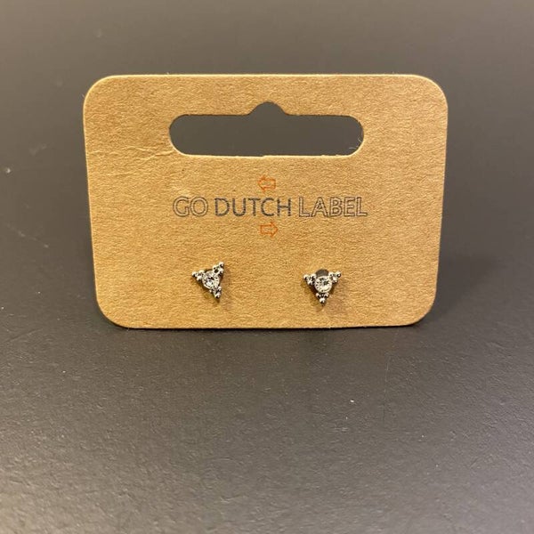 oorbellen - zilver met steentje