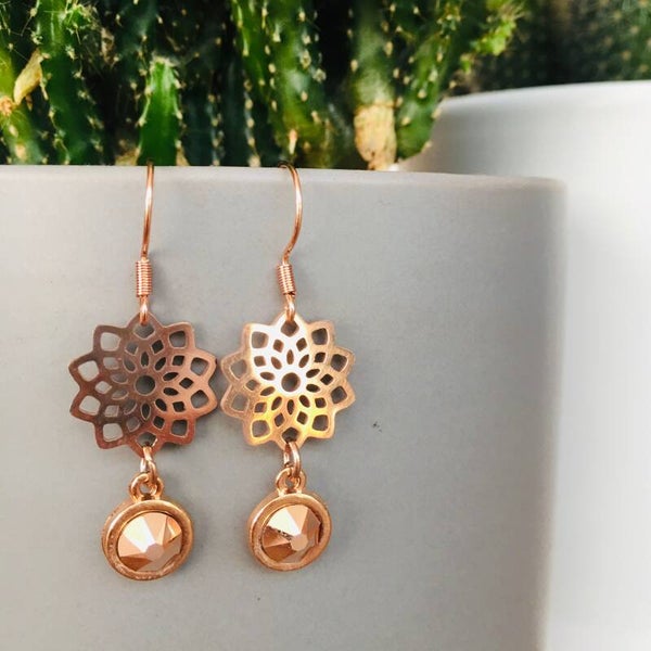 oorbellen rosé daisy