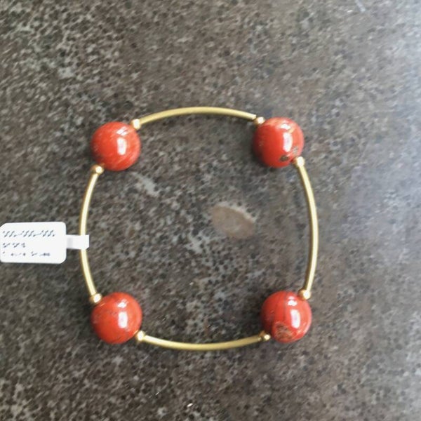 Armband met edelsteen en brons