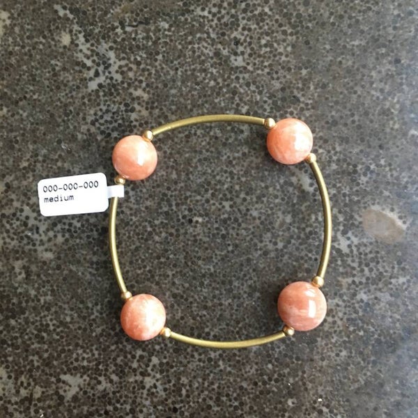 Armband met edelsteen en brons