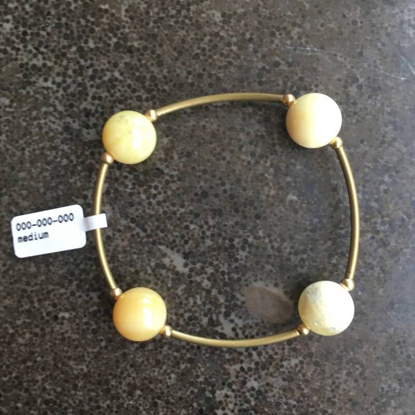 Armband met edelsteen en brons