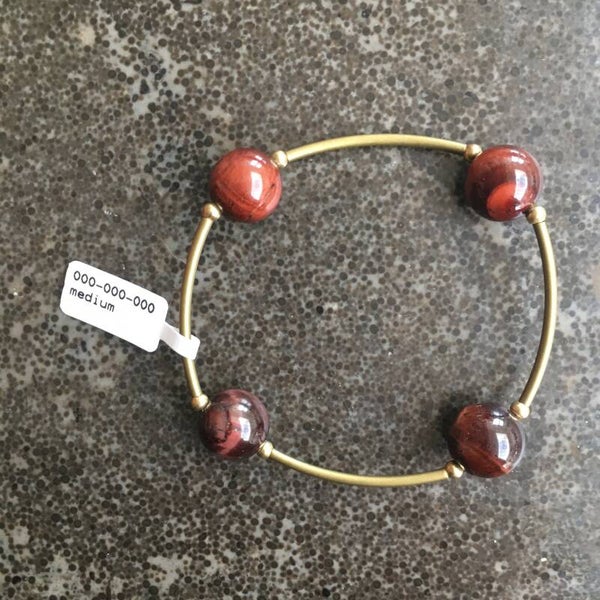 Armband met edelsteen en brons