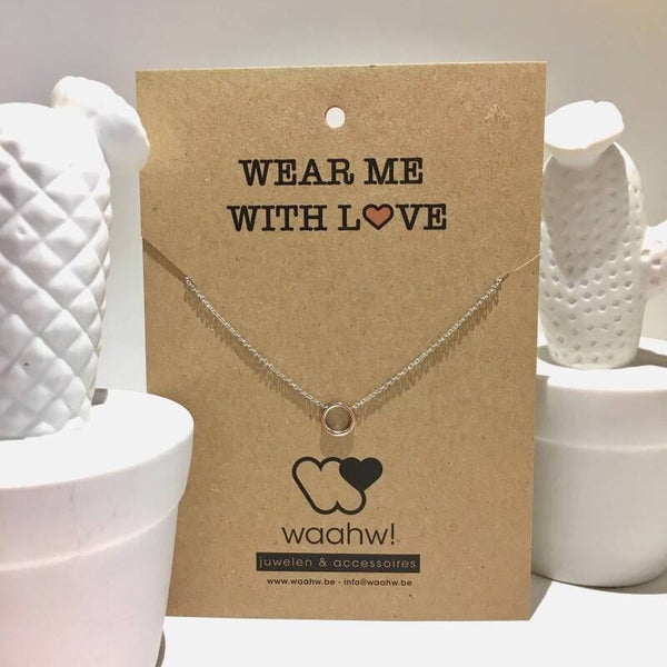 Ketting zilver rvs cirkel