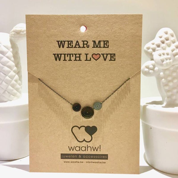 Ketting zwart rvs