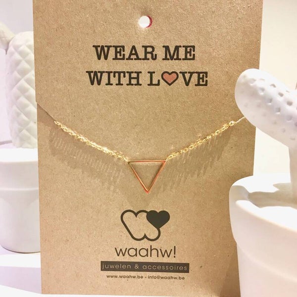 Ketting goud rvs driehoek