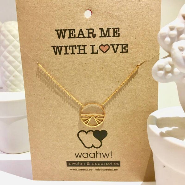 Ketting goud rvs cirkel