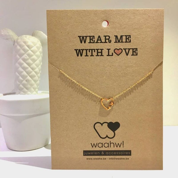 Ketting goud rvs hartje