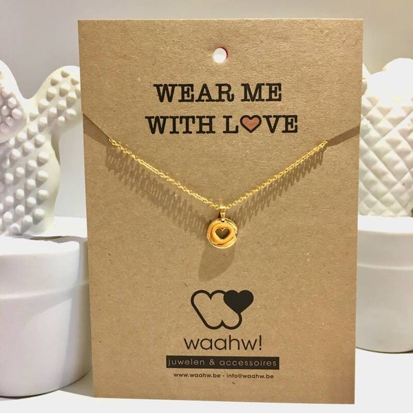 Ketting goud rvs hartje