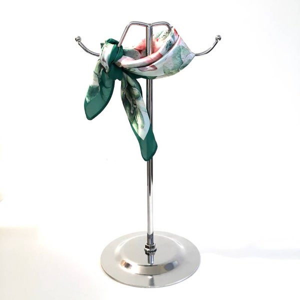 Vierkant zijde zacht sjaaltje groen