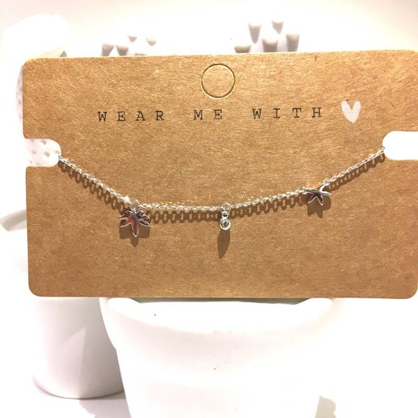 Armbandje zilver rvs 3 bedeltjes