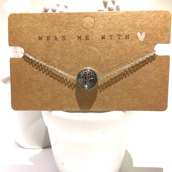 Armband zilver rvs levensboom