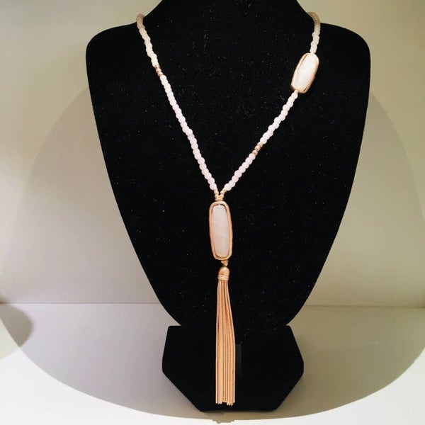 Ketting lang parel en fantasie 