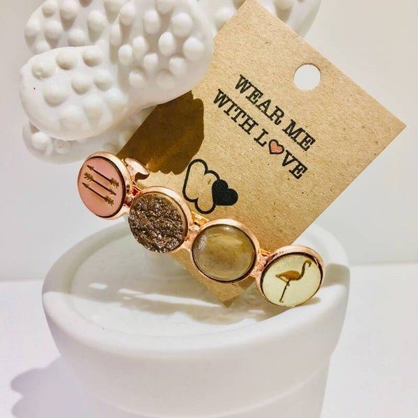 Haarspeld rosé roos