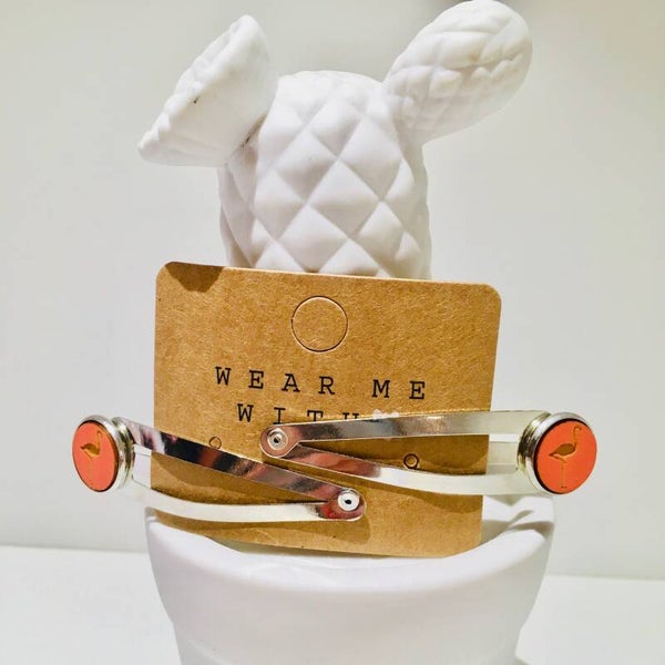 Clips oranje flamingo