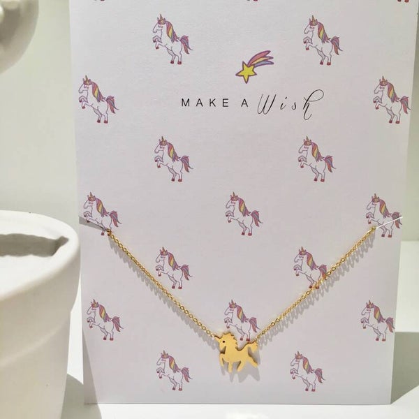 ketting goud unicorn roestvrijstaal