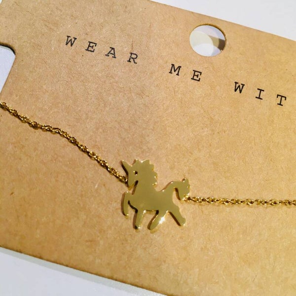 Armband goud unicorn